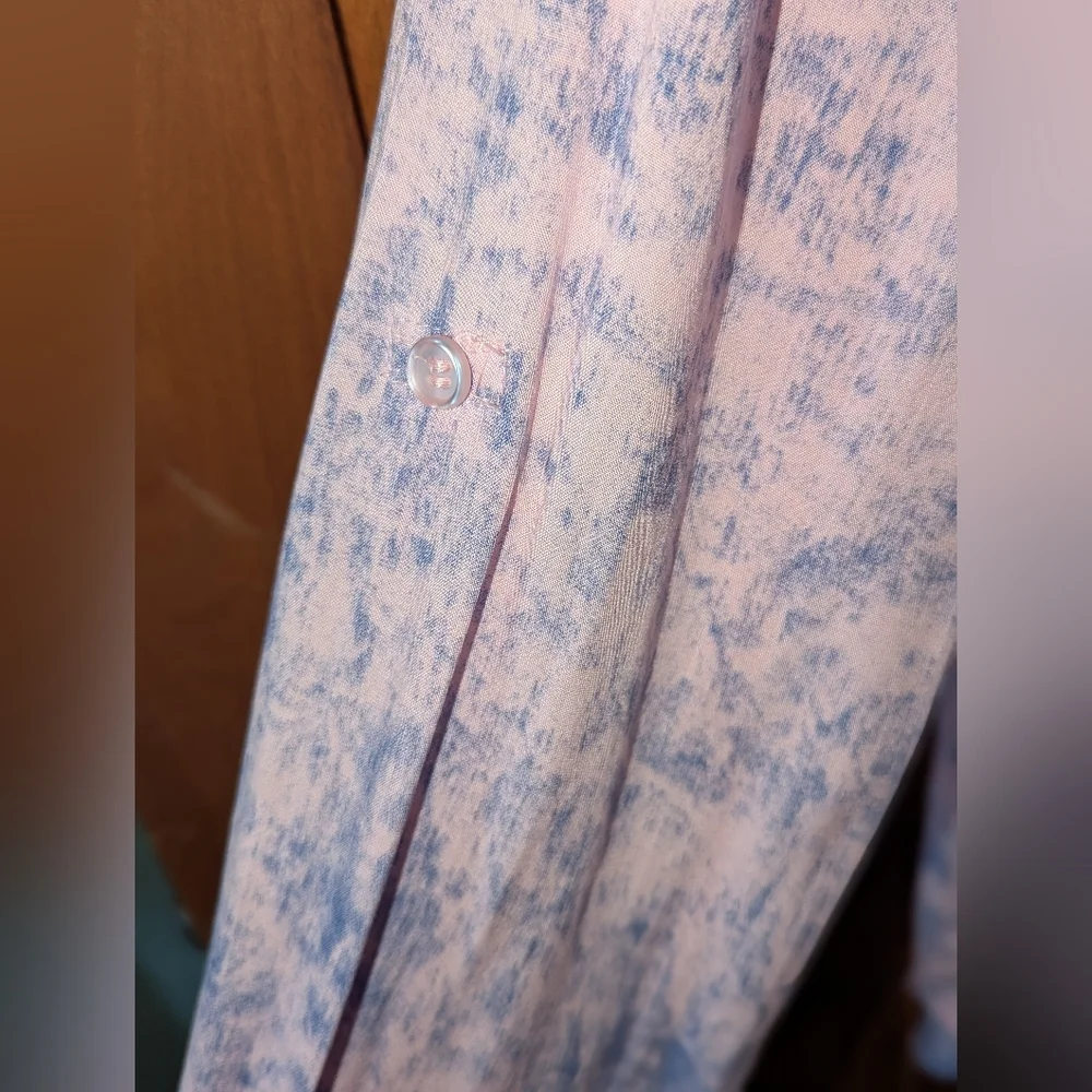 Velvet Heart Pink and Blue Button Down‎ Shirt
